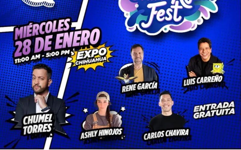 La Junta Municipal de Agua y Saneamiento (JMAS) de Chihuahua confirmó la asistencia del comunicador Chumel Torres al primer ChihuAgua Fest 2026.