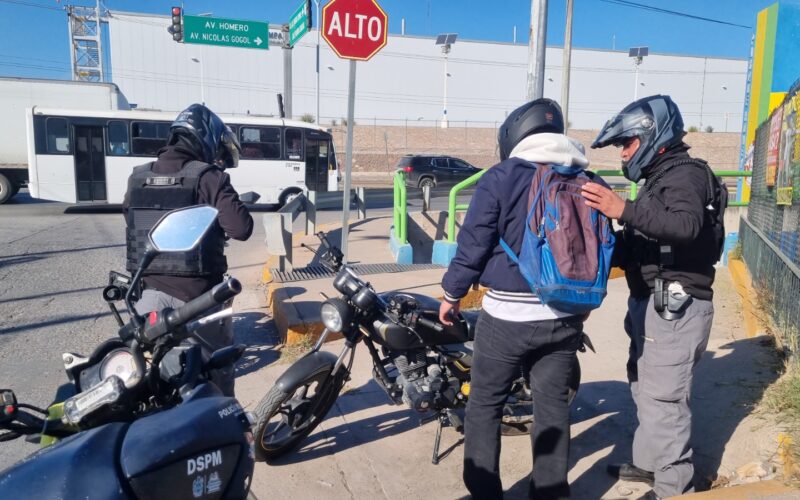 Refuerza Policía Municipal operativos y recupera motocicletas con reporte de robo