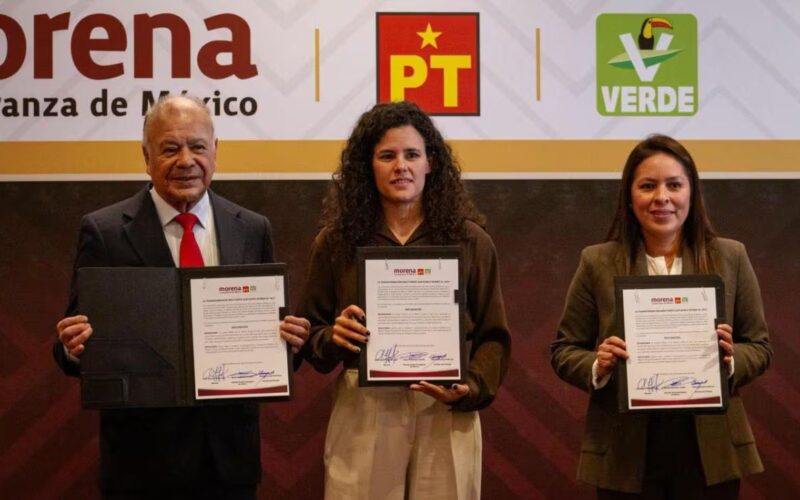 Morena, PT y el Verde firman alianza rumbo a elecciones del 2027
