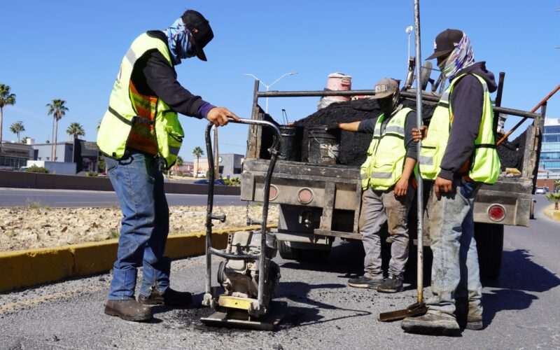 Atendió Municipio más de mil 200 baches durante el periodo del 3 al 6 de febrero  -Continua la atención permanente en la ciudad