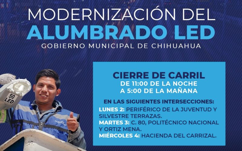 Anuncia Gobierno Municipal cierre nocturno de carriles en bajo puentes del Periférico de la Juventud