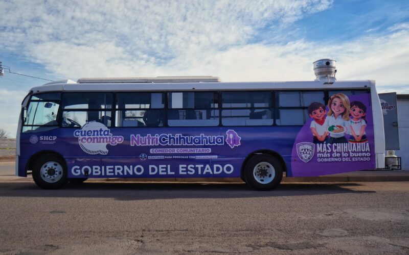 Garantiza NutriChihuahua alimentación gratuita en zonas prioritarias con unidad móvil