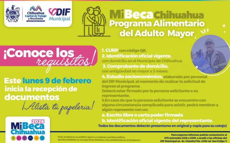 Conoce los requisitos para ser beneficiario del Programa Alimentario del Adulto Mayor 2026
