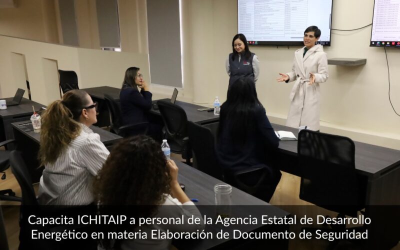 Capacita ICHITAIP a personal de la Agencia Estatal de Desarrollo Energético en materia Elaboración de Documento de Seguridad
