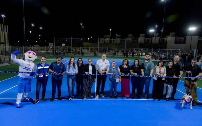 Inaugura Marco Bonilla cancha de tenis en parque Haciendas del Real  – Un espacio que apoyará la práctica deportiva, convivencia y más calidad de vida para las familias del sector