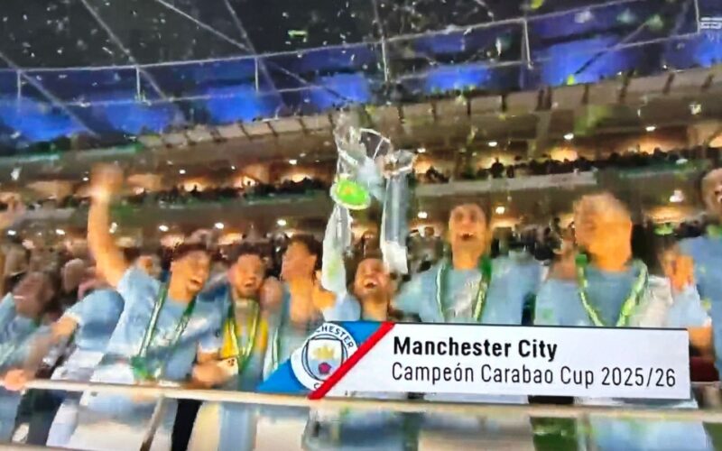 Manchester City se corona campeón de la EFL Cup 2026 tras vencer 2-0 al Arsenal