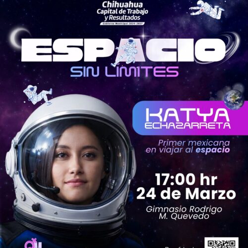 Invita Municipio a “Espacio sin Límites” conferencia con la astronauta mexicana Katya Echazarreta