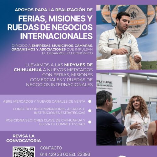 Invita Estado a participar en ferias y misiones comerciales internacionales para promover a empresas chihuahuenses
