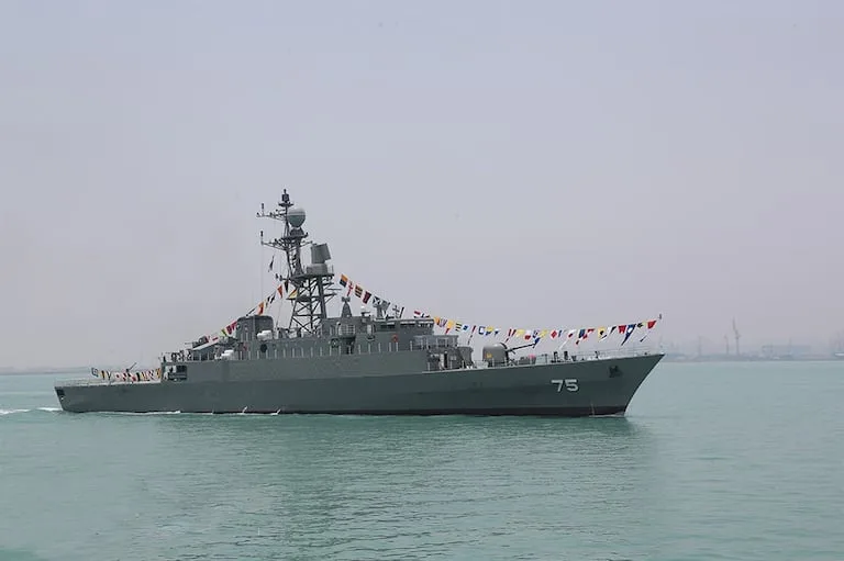 La fragata iraní hundida por Estados Unidos