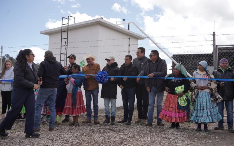 Entrega JCAS sistema colectivo de agua potable en Rocharachi, Guachochi