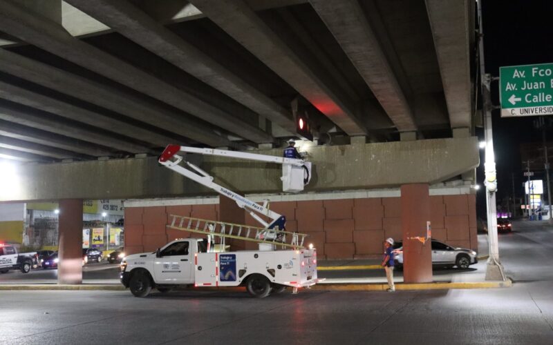 Moderniza Gobierno Municipal a LED 5 bajo puentes en beneficio de miles de chihuahuenses
