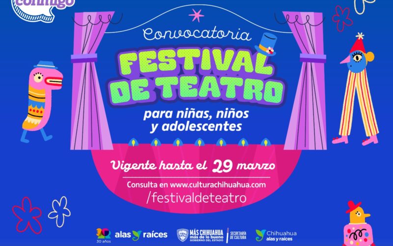 Lanza Secretaría de Cultura convocatoria para integrar la programación del Festival de Teatro para Niñas, Niños y Adolescentes