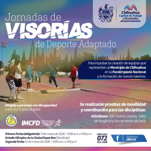 Convoca Muncipio a personas con discapacidad a participar en visorías deportivas