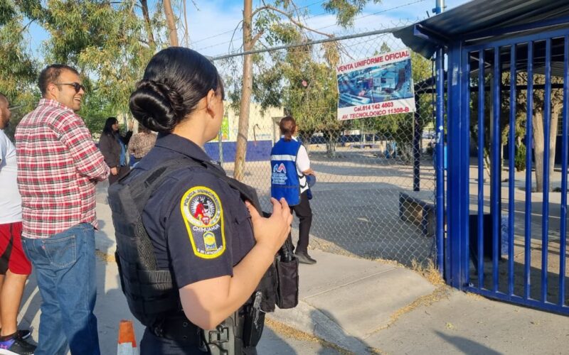 Implementa Policía Municipal Operativo Regreso a clases para seguridad de estudiantes