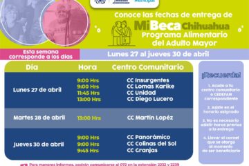 No olvides tu apoyo del adulto mayor; informa Municipio puntos de recolección esta semana