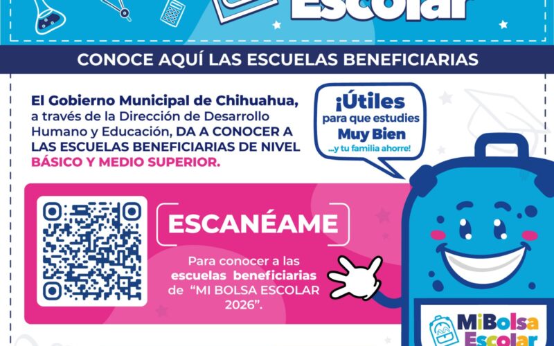 Ya disponible la lista de escuelas beneficiarias de Mi Bolsa Escolar 2026: Municipio