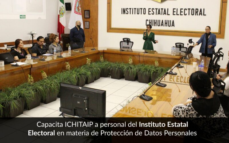 Capacita ICHITAIP a personal del Instituto Estatal Electoral en materia de Protección de Datos Personales