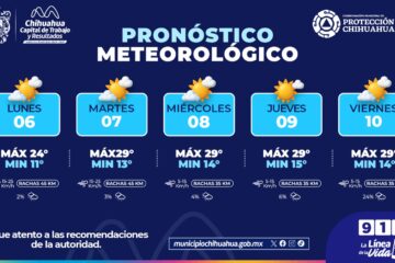 Pronostican ligero incremento en temperaturas durante esta semana en Chihuahua Capital