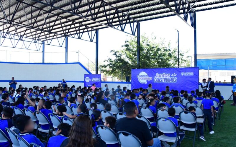 Inaugura Estado techumbre con inversión de más de 4 mdp en la Primaria Carla María Herrera