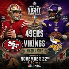 San Francisco 49ers se enfrentarán a los Minnesota Vikings en México