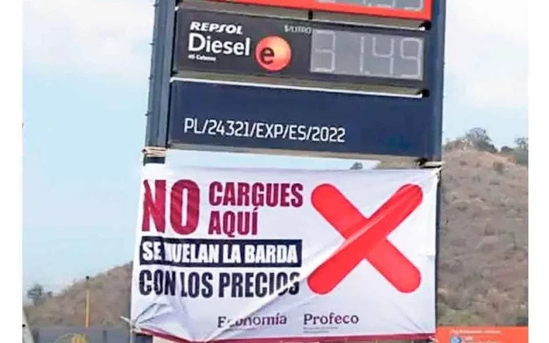 Llegan lonas de Profeco a gasolineras de Chihuahua