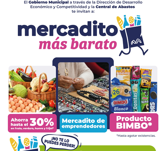 Invita Municipio a la tercera edición del «Mercadito Más Barato» este sábado 20 de junio
