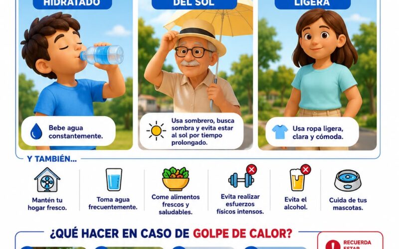 Invita Gobierno Municipal a extremar cuidados ante las altas temperaturas