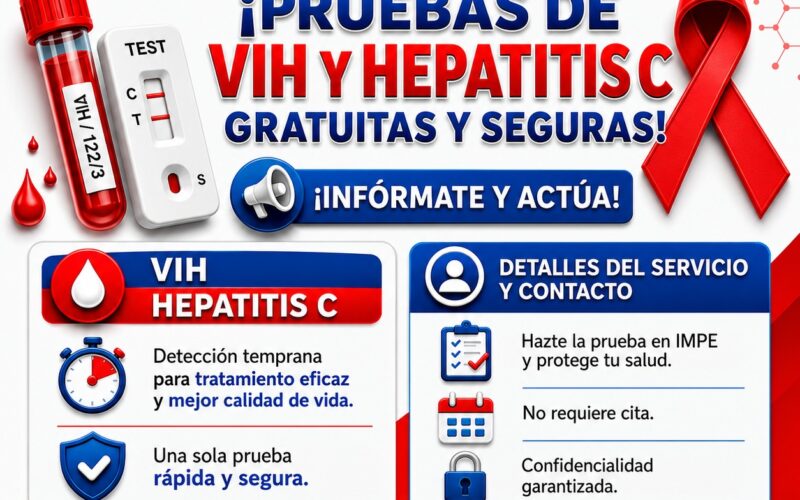 Fomenta Municipio la prevención y el autocuidado con pruebas de Hepatitis y VIH en el IMPE de manera rápida, gratuita y segura