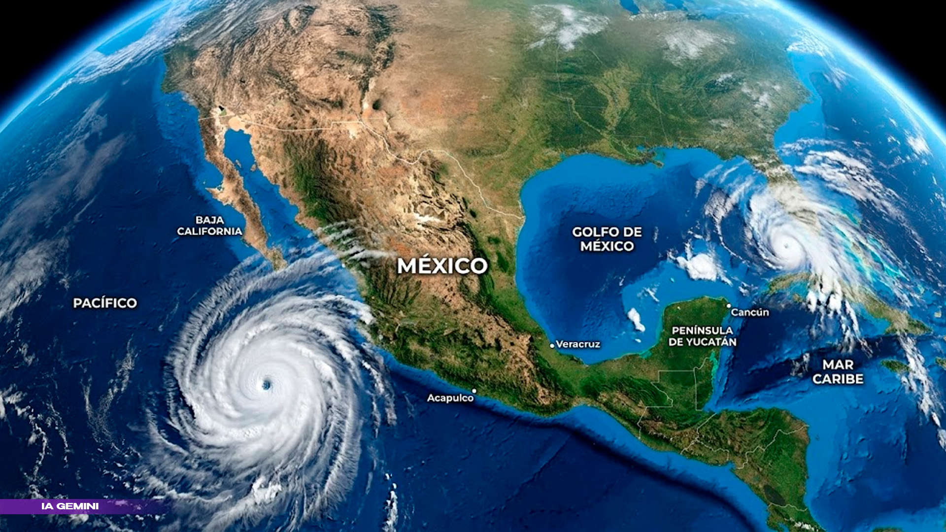 Dos posibles ciclones rodean México; temporal de lluvias durante al menos 5 días