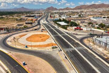Avanza Municipio en últimos detalles del puente de carretera Aldama y avenida Fuerza Aérea