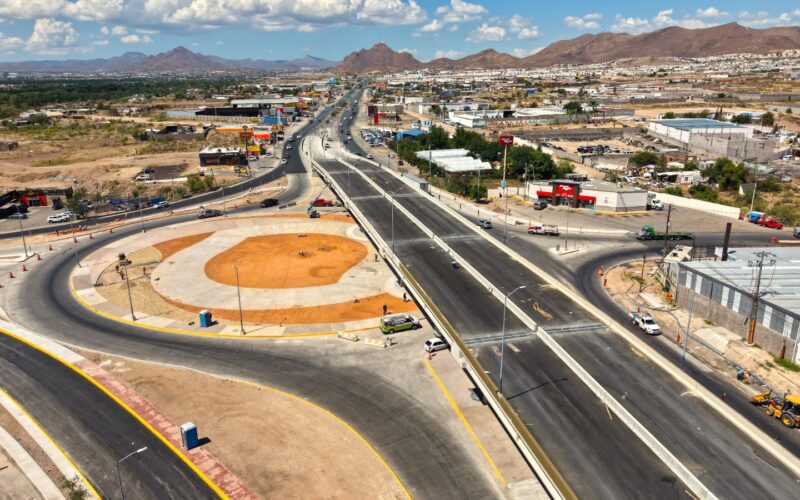 Avanza Municipio en últimos detalles del puente de carretera Aldama y avenida Fuerza Aérea