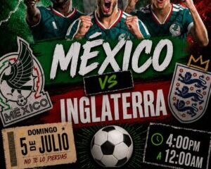 México e Inglaterra se juegan el pase en una cita imperdible; Pistoleros invita a vivir el Mundial en pantalla gigante