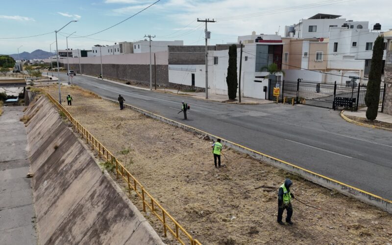 Trabaja Gobierno Municipal diariamente para mantener una buena imagen urbana en vialidades del norte de la Capital