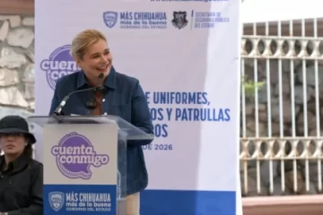 Maru Campos refuerza seguridad en la región de Guachochi con entrega de patrullas y equipamiento policial