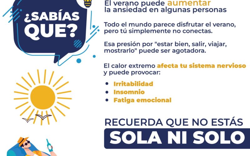 ¿Sabías que el calor también puede afectar tu estado de ánimo? Municipio comparte recomendaciones