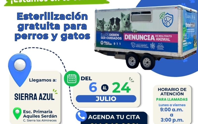Esterimóvil del Municipio fortalece la atención al sur de la ciudad con esterilizaciones gratuitas en Sierra Azul