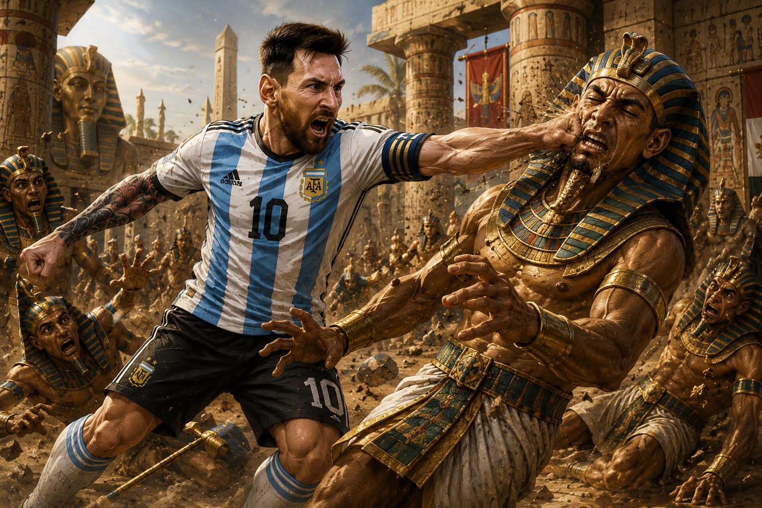 Argentina sobrevive al susto y elimina a Egipto con una remontada de campeón