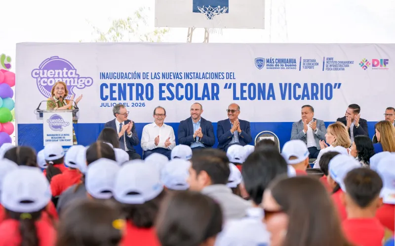 Inauguran nuevas instalaciones del Centro Escolar Leona Vicario en Ciudad Juárez