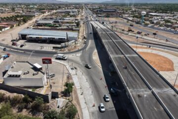 Puente de la carretera Chihuahua-Aldama y avenida Fuerza Aérea, registra más del 90 por ciento de avance