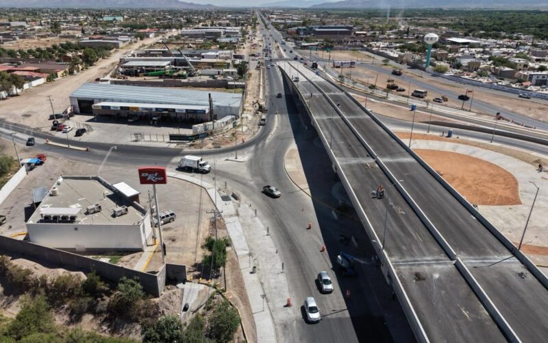 Puente de la carretera Chihuahua-Aldama y avenida Fuerza Aérea, registra más del 90 por ciento de avance
