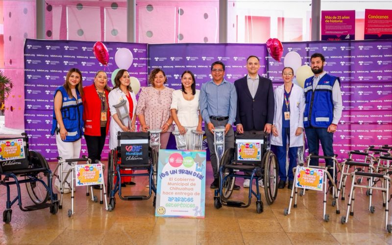 Entrega DIF Municipal aparatos funcionales al CRIT Chihuahua para fortalecer la atención de niñas, niños y adolescentes