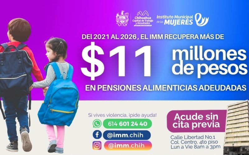 Recupera Municipio más de 11 millones de pesos en pensiones alimenticias