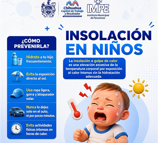 Municipio llama a prevenir insolación en niños y pide seguir recomendaciones básicas para prevenirla