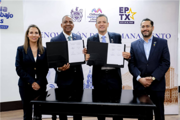 Firman alcaldes Marco Bonilla y Renard Johnson de El Paso convenio de hermanamiento entre las dos ciudades