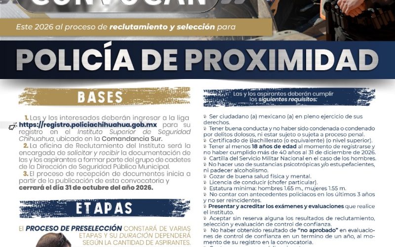 Abre Municipio las últimas convocatorias para formar policías y bomberos de esta administración