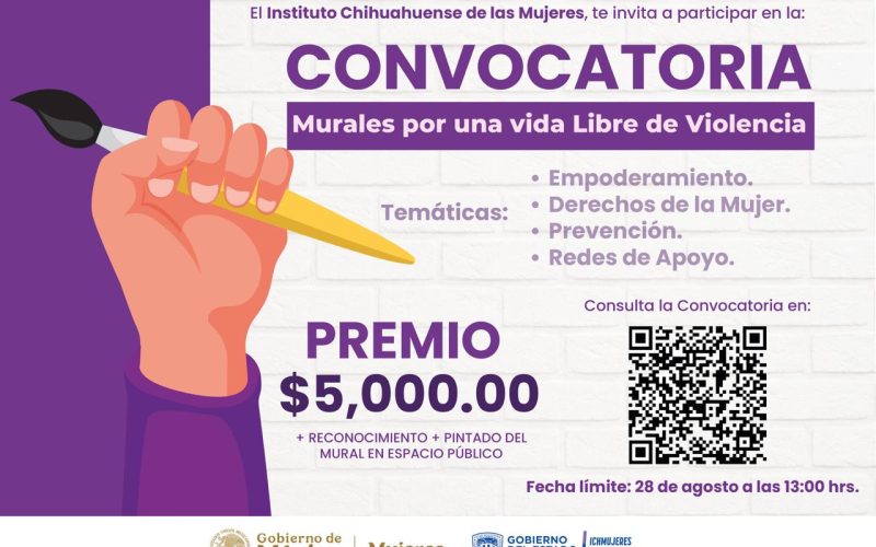 Lanza ICHMujeres convocatoria de “Murales por una Vida Libre de Violencia”