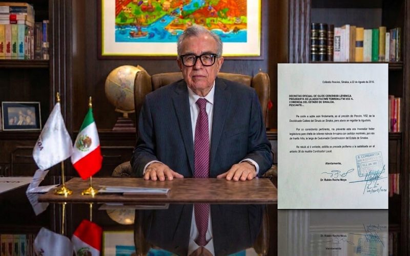 Rocha Moya vuelve a pedir licencia tras desafiar a Morena y a Sheinbaum