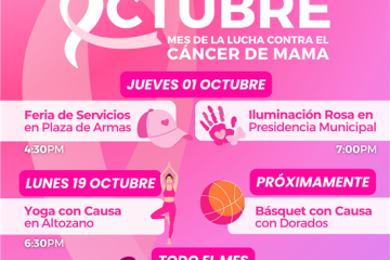 Anuncia Gobierno Municipal actividades en octubre por la lucha contra el cáncer de mama