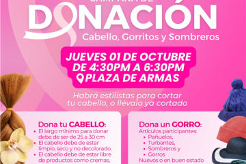 Invita Municipio a sumarse a campaña de donación de cabello, gorritos y sombreros durante Octubre Rosa