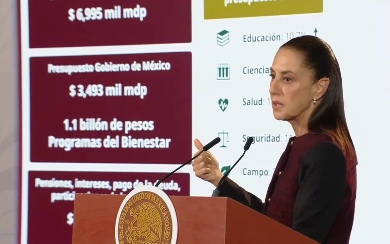 Sheinbaum asegura que no se está endeudando con el Paquete Económico 2027